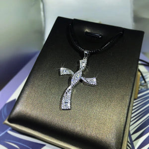 Silver Cross Necklace for Party - Anniversary Gift