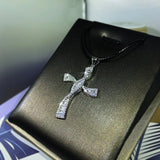 Silver Cross Necklace for Party - Anniversary Gift