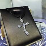 Silver Cross Necklace for Party - Anniversary Gift