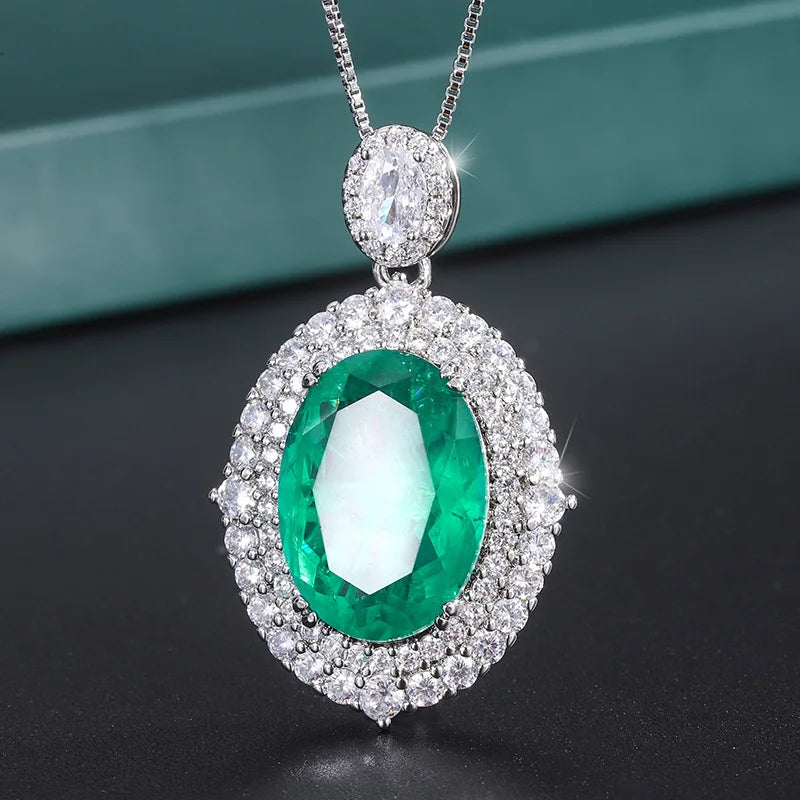 Vintage Tassel Choker Paraiba Tourmaline Pendant Necklace