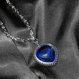 Romantic Ladies Silver Heart CZ Pendant Necklace