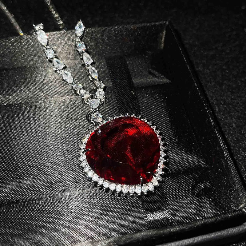 Romantic Ladies Silver Heart CZ Pendant Necklace