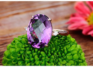 Purple Zircon Stone Vintage Grace Wedding Ring