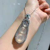 Silver Zircon Necklace for Women Wedding Jewelry