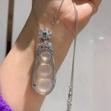 Silver Zircon Necklace for Women Wedding Jewelry