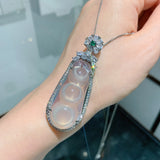 Silver Zircon Necklace for Women Wedding Jewelry
