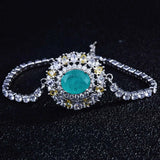 Paraiba Tourmaline Gemstone Women's Bracelet 925 Sterling Silver