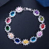 Vintage 925 Silver CZ Tennis Bracelet for Women