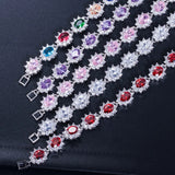 Vintage 925 Silver CZ Tennis Bracelet for Women