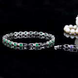 Vintage 925 Silver CZ Tennis Bracelet Christmas Gift