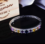 Women's Hollowed Out Diamond Plated Bracelet Retro Style