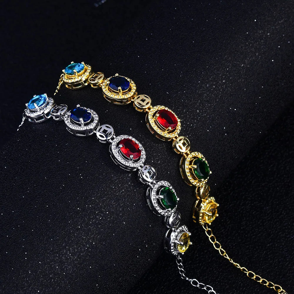 Vintage Lab Diamond Tennis Bracelet 925 Silver Jewelry Anniversary Gift