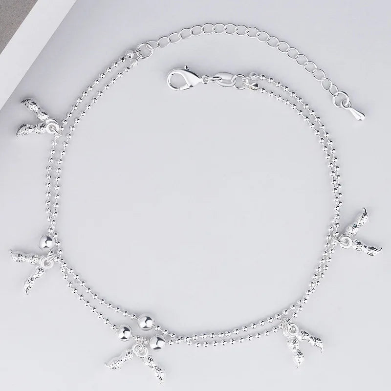 925 Silver Peanut Pendant Bracelet for Couples
