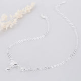 QUEENKISS BT615 925 Silver Star Pendant Bracelet
