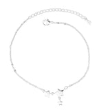 QUEENKISS BT615 925 Silver Star Pendant Bracelet