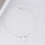 QUEENKISS BT615 925 Silver Star Pendant Bracelet