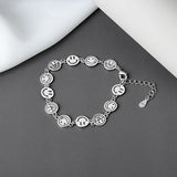 925 Silver Round Slime Pendant Bracelet for Her