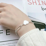 925 Silver Love Pendant Bracelet for Birthday Wedding