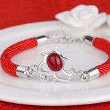 925 Sterling Silver Dog Bracelet for Couples