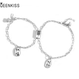 925 Silver Couples Bracelet Fine Jewelry Square XI
