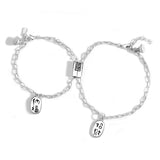 925 Silver Couples Bracelet Fine Jewelry Square XI