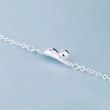 925 Sterling Silver Cat Pendant Bracelet
