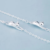 925 Sterling Silver Cat Pendant Bracelet