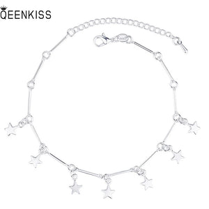 925 Silver Star Pendant Bracelet Couples Gift