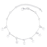 925 Silver Star Pendant Bracelet Couples Gift