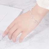 925 Silver Star Pendant Bracelet Couples Gift