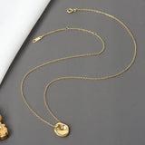 QUEENKISS NC6100 Irregular 18KT Pendant Necklace