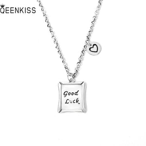 QUEENKISS NC6113 925 Silver Pendant Necklace