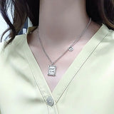 QUEENKISS NC6113 925 Silver Pendant Necklace