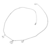 QUEENKISS NC660 925 Silver Star Smiley Pendant Necklace