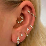925 Sterling Silver Hoop Earring with Zirconia Crystal for Women