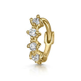 925 Sterling Silver Hoop Earring with Zirconia Crystal for Women