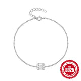 Zircon 925 Silver Bracelet For Women Adjustable Jewelry