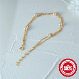 Delicate Double Layer Pearl Bracelet Women Jewelry Party Gift