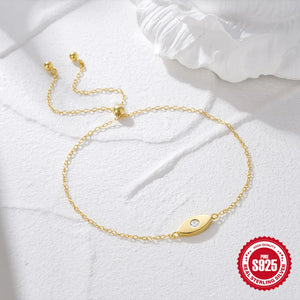 925 Silver Chain Bracelet Zircon Pendant Charm Bracelet for Lovers
