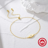 925 Silver Chain Bracelet Zircon Pendant Charm Bracelet for Lovers