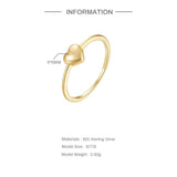 925 Silver Heart Ring for Women Party Jewelry