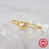 925 Silver Heart Ring for Women Party Jewelry