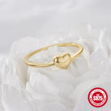 925 Silver Heart Ring for Women Party Jewelry