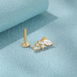 Real 925 Sterling Silver Zircon Earrings Fine Jewelry
