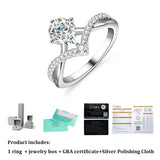 Moissanite Diamond Crown Ring in S925 Sterling Silver for Women