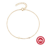 Thin Style Chain Jesus Christian Stainless Steel Bracelet Women Charm Cross Brac