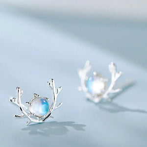 925 Silver Elk Earrings Christmas Gift Anime Kpop Stranger Things Jewelry