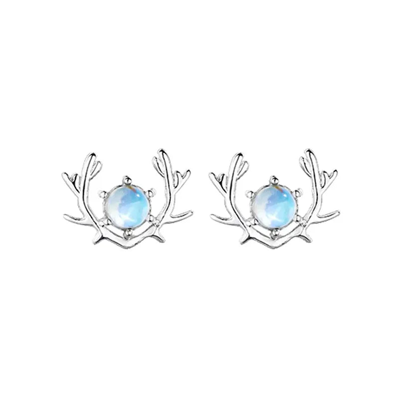 925 Silver Elk Earrings Christmas Gift Anime Kpop Stranger Things Jewelry