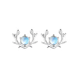 925 Silver Elk Earrings Christmas Gift Anime Kpop Stranger Things Jewelry