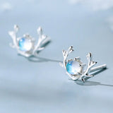 925 Silver Elk Earrings Christmas Gift Anime Kpop Stranger Things Jewelry